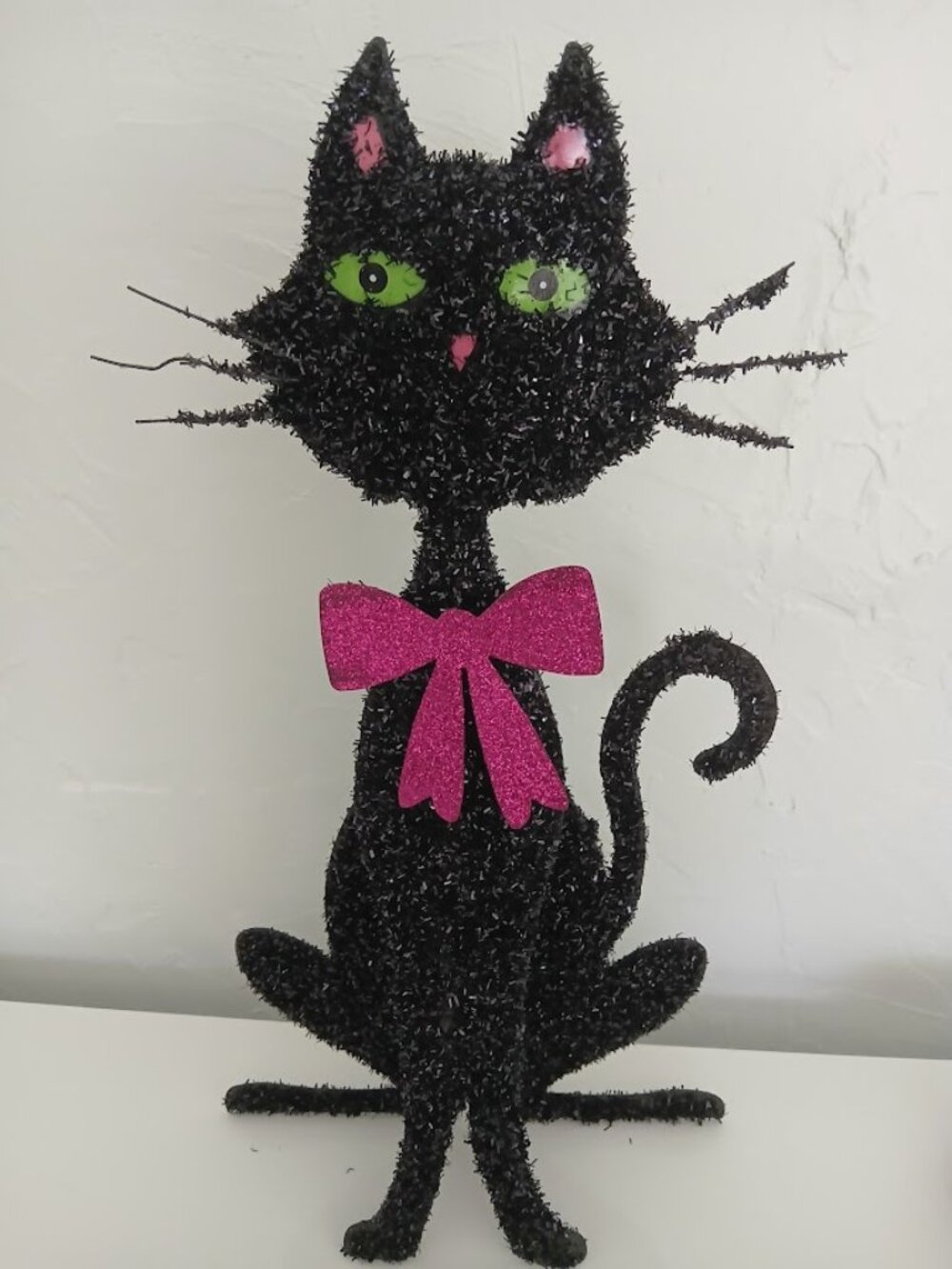 Vintage 90's GISELA GRAHAM Black Glitter Kitty